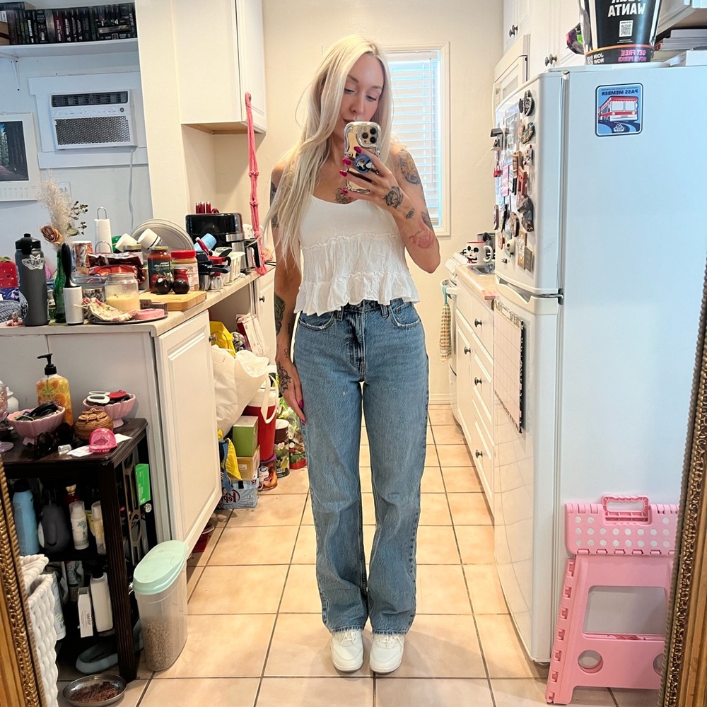 Abercrombie curve love loose high rise jeans